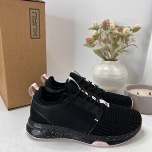 Kuru Atom Walking Comfort Sneaker Black/Pink Women 8M Tried On Plantar Fasciitis